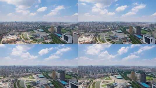 安徽蚌埠淮河文化广场航拍延时4k高清在线视频素材下载
