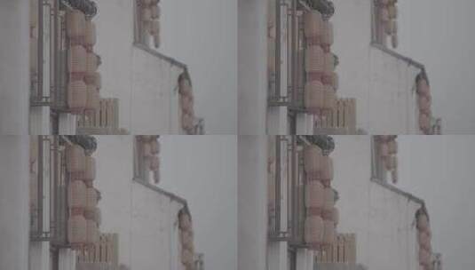 【空镜】4K江南建筑-街景黄昏-灯笼-log原片高清在线视频素材下载