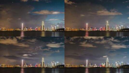 深圳湾雷电天气高清在线视频素材下载