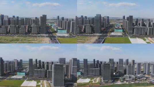杭州亚运村4K航拍高清在线视频素材下载