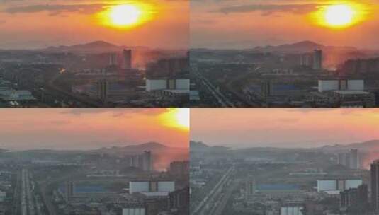 长焦下的湘江城市风光高清在线视频素材下载