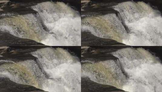奔腾的瀑布水流高清在线视频素材下载