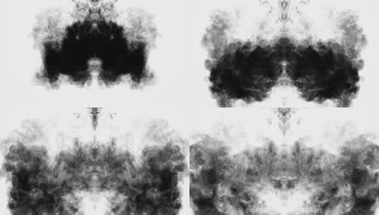 4k烟灰水墨滴落散开转场镜像特效 (3)高清在线视频素材下载