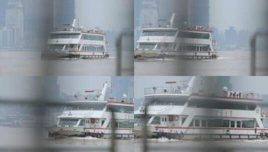 武汉轮渡游船实拍高清在线视频素材下载