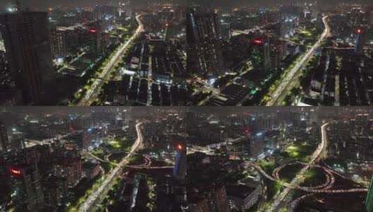 深圳广深公路夜景车流高清在线视频素材下载