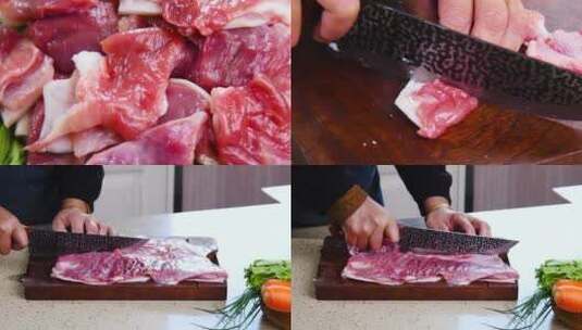 胡萝卜炖羊肉高清在线视频素材下载