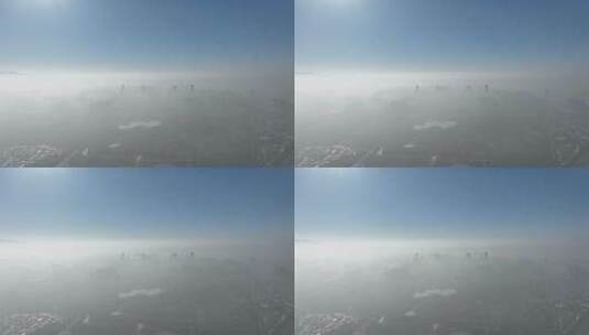 城市风光洛阳平流雾新区高清在线视频素材下载