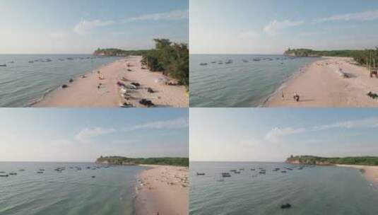 中国广西北海涠洲岛海景航拍高清在线视频素材下载
