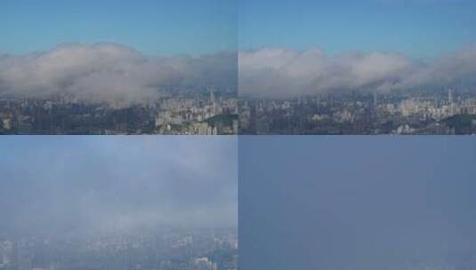 深圳城市风光云海延时高清在线视频素材下载