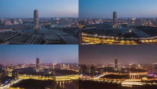 郑州东区航拍高清在线视频素材下载