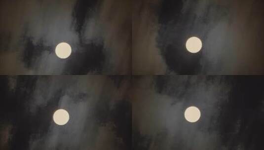 月亮月黑风高高清在线视频素材下载