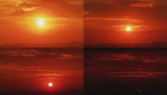 自然唯美夕阳日落自然风景延时高清在线视频素材下载