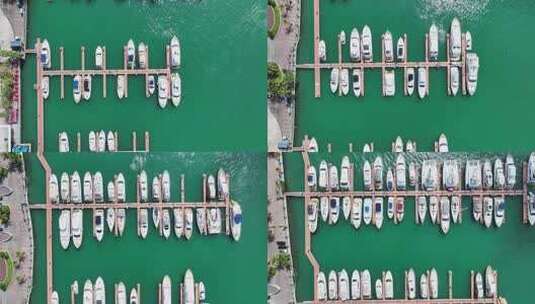 三亚游艇码头高清在线视频素材下载