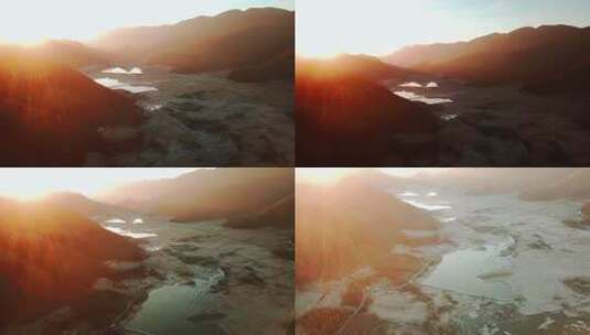 航拍湖北省神农架景区冬天景色风光高清在线视频素材下载