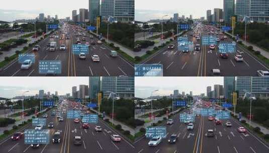 智慧交通-人工智能-科技城市高清在线视频素材下载