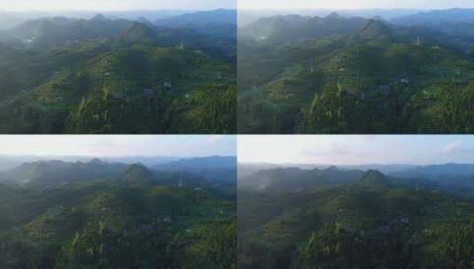 h贵州镇远林海蓝天航拍高清在线视频素材下载