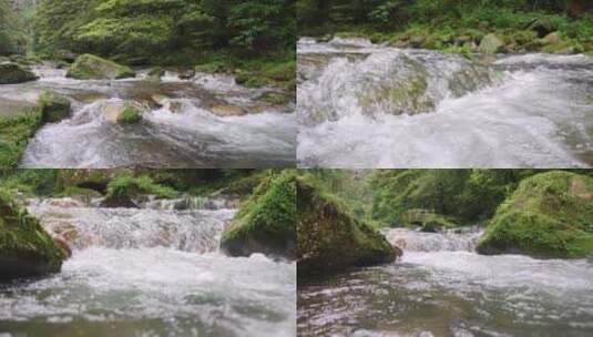 自然溪流合集-小河溪水清澈溪流高清在线视频素材下载