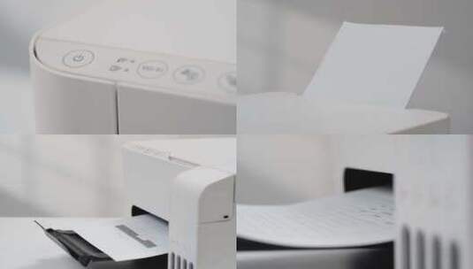 打印机打印文件高清在线视频素材下载
