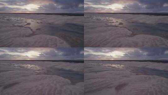 沙丘海滩航拍高清在线视频素材下载