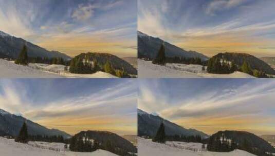 延时拍摄日落山景观高清在线视频素材下载