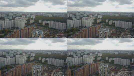 城市建筑的航拍镜头高清在线视频素材下载