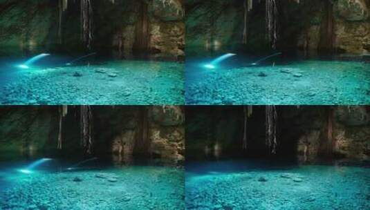 溶洞里的水高清在线视频素材下载