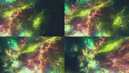 太空中的荧光星云高清在线视频素材下载