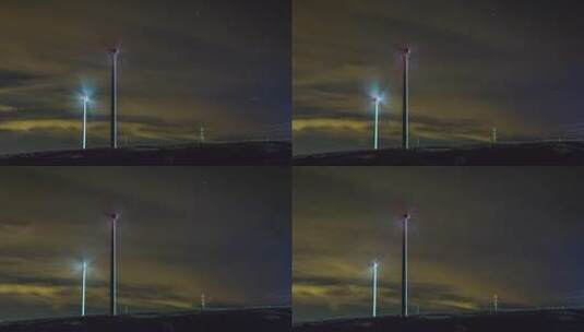 风力涡轮机转动风扇高清在线视频素材下载