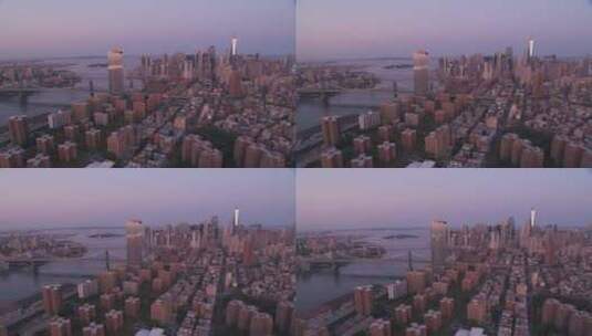 纽约大桥航拍高清在线视频素材下载