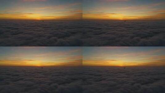 云层中的日落高清在线视频素材下载