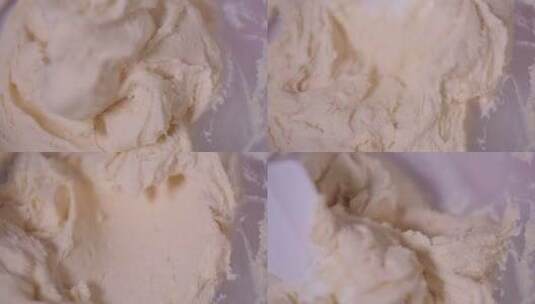 黄油奶油混合打发奶油裱花蛋糕高清在线视频素材下载