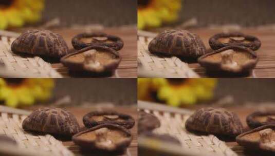 干香菇干蘑菇干货花菇高清在线视频素材下载