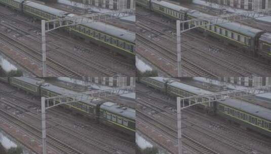 铁路绿皮火车-3高清在线视频素材下载