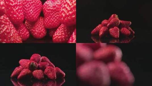 草莓微距高清在线视频素材下载