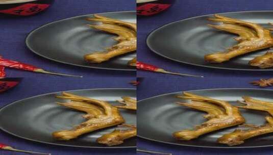 香鸭掌美食卤菜4k视频竖版高清在线视频素材下载