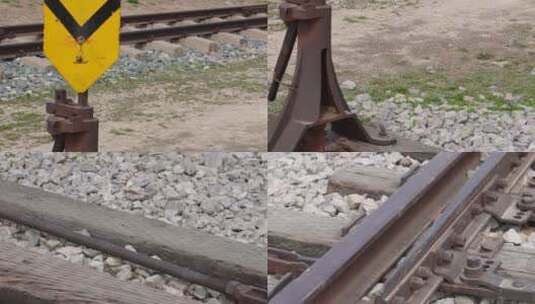 铺设铁路铁轨检修老铁路回忆高清在线视频素材下载