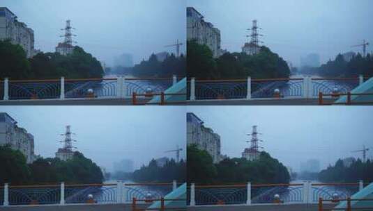 外婆桥 两边的河道风景高清在线视频素材下载