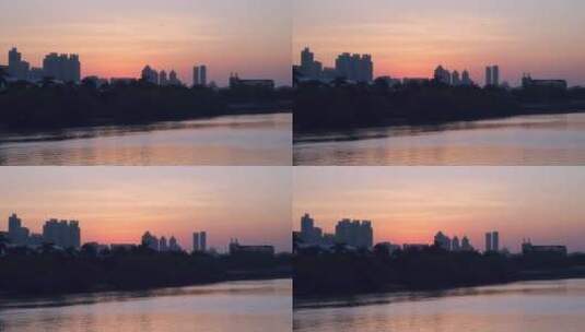 广州珠江二沙岛夕阳晚霞唯美自然风光高清在线视频素材下载