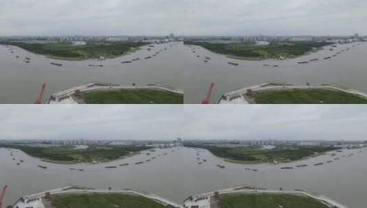 浦江第一湾（上海闵行浦江）4K航拍高清在线视频素材下载