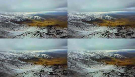 高原秋景 青藏高原 雪山 草原 群山高清在线视频素材下载