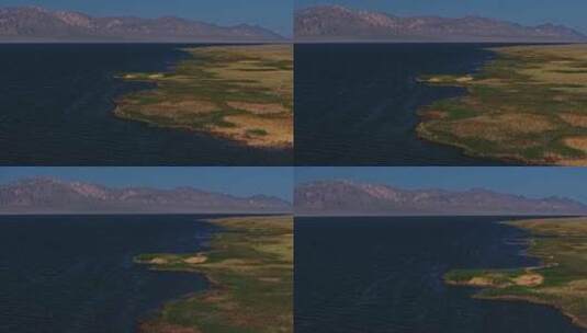 晨光中的苏干湖高清在线视频素材下载