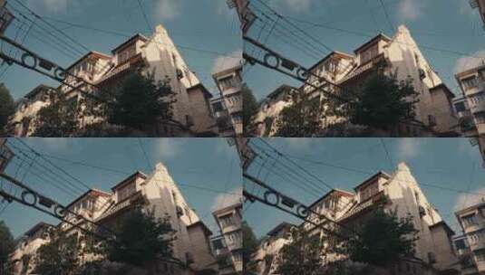上海浦西老小区建筑高清在线视频素材下载