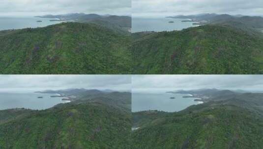 航拍东南亚泰国普吉岛海岸线热带雨林风光高清在线视频素材下载