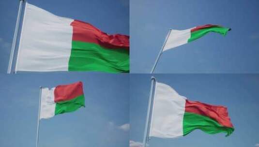 马达加斯加旗帜高清在线视频素材下载