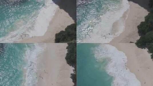 印尼巴厘岛佩妮岛精灵沙滩航拍高清在线视频素材下载