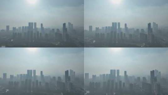 深圳城市建筑阳光航拍高清在线视频素材下载