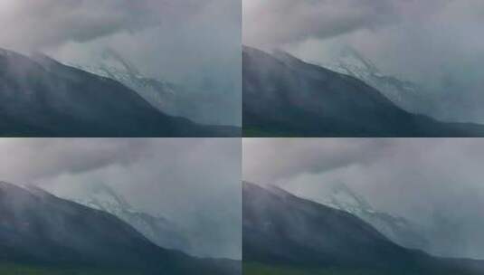 雪中的玉龙雪山高清在线视频素材下载