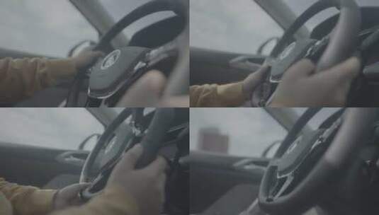 大众汽车方向盘行驶仪表盘高清在线视频素材下载