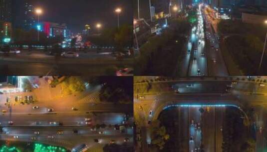 夜晚车辆车流延时摄影高清在线视频素材下载