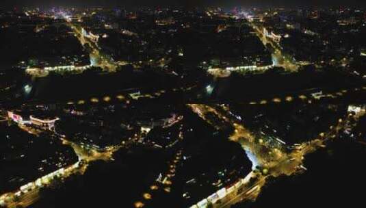 杭州西湖区延安路夜景车流延时摄影高清在线视频素材下载